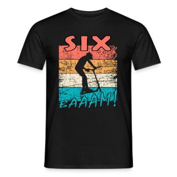 Scooter Stuntscooter 6ème anniversaire 6 - T-shirt homme - noir - Devant - AI Model Male 178 light (178cm)