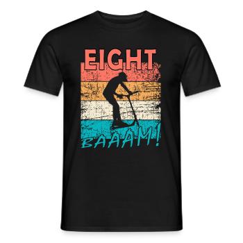 Scooter Stuntscooter 8ème anniversaire 8 - T-shirt homme - noir - Devant - AI Model Male 178 light (178cm)