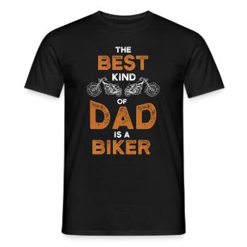 Motard Papa Moto Drôle Papa Papa Papa - T-shirt homme - noir - Devant - AI Model Male 178 light (178cm)