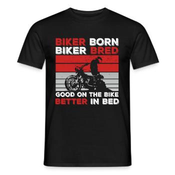 Motorrad Biker Ehemann Papa - Männer T-Shirt - Schwarz - Vorne - AI Model Male 178 light (178cm)