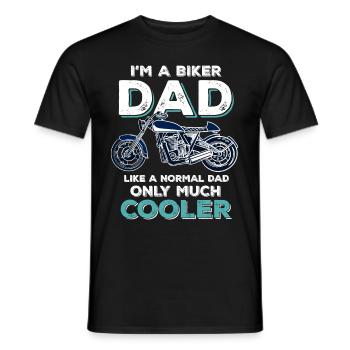 Biker motorcyclist motorcyclist COOL - Men's T-Shirt - black - Front - AI Model Male 178 light (178cm)