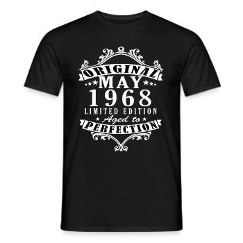 Mai 1968. Anniversaire Mai 1968. Don Mai 1968. - T-shirt homme - noir - Devant - AI Model Male 178 light (178cm)