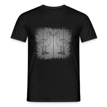 duck funny animal humor beak - Men's T-Shirt - black - Front - AI Model Male 178 light (178cm)