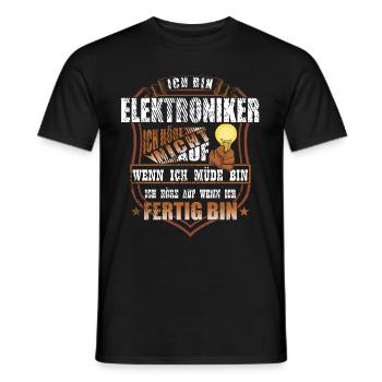 Elektroniker Elektriker Elektroinstallateur - Männer T-Shirt - Schwarz - Vorne - AI Model Male 178 light (178cm)