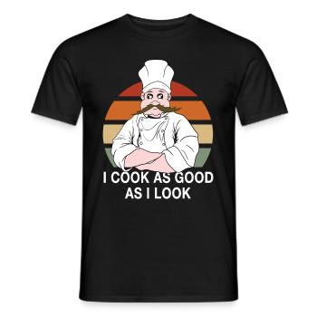 Chef Cooking Saying Chef - Men's T-Shirt - black - Front - AI Model Male 178 light (178cm)