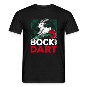 BOCK AUF DARTS SPRUCH STEELDARTS DARTSPIELER DART - Männer T-Shirt - Schwarz - Vorne - AI Model Male 178 light (178cm)