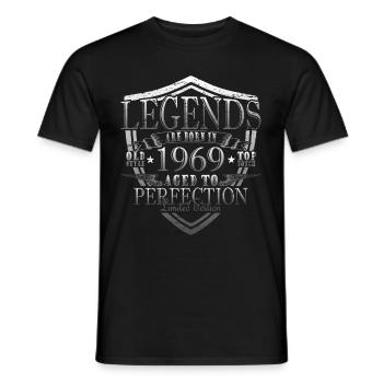 1969 - Naissance - Légendes - T-shirt homme - noir - Devant - AI Model Male 178 light (178cm)