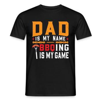 grill dad grill - Men's T-Shirt - black - Front - AI Model Male 178 light (178cm)