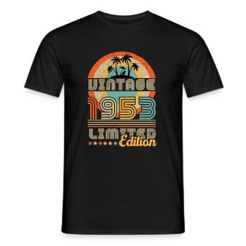 Jahrgang 1953 Geburtstagsgeschenk 1953 - Männer T-Shirt - Schwarz - Vorne - AI Model Male 178 light (178cm)