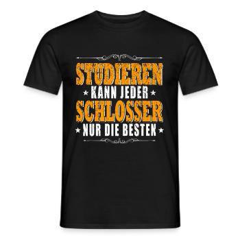Metallbauer Studieren Schlosser Metallbau - Männer T-Shirt - Schwarz - Vorne - AI Model Male 178 light (178cm)