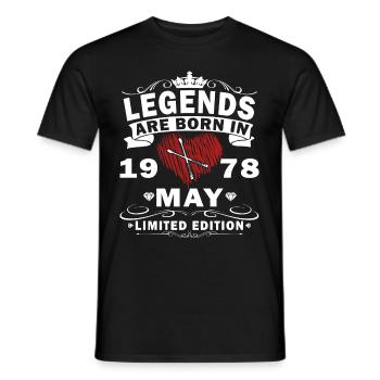 Mai 1978 Gift Drums Drummer - T-shirt homme - noir - Devant - AI Model Male 178 light (178cm)