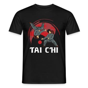 Tai Chi Chuan Shirt Taichi Taichichuan Taijiquan - Men's T-Shirt - black - Front - AI Model Male 178 light (178cm)