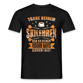 Skilehrer Skilehrer Skilehrer Skilehrer Kaffee - Männer T-Shirt - Schwarz - Vorne - AI Model Male 178 light (178cm)
