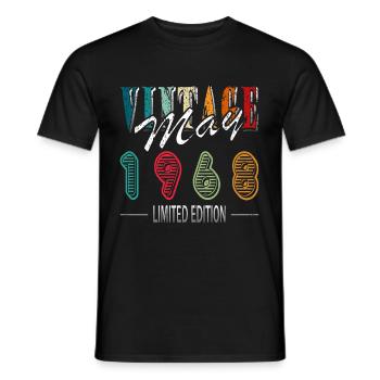 55e anniversaire Homme May né en 1968 Légendaire - T-shirt homme - noir - Devant - AI Model Male 178 light (178cm)