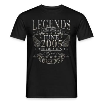Juni 2005 Geburtstag Vintage Sprüche - Männer T-Shirt - Schwarz - Vorne - AI Model Male 178 light (178cm)