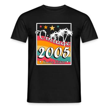 Vintage 2005 Limited Edition - Männer T-Shirt - Schwarz - Vorne - AI Model Male 178 light (178cm)