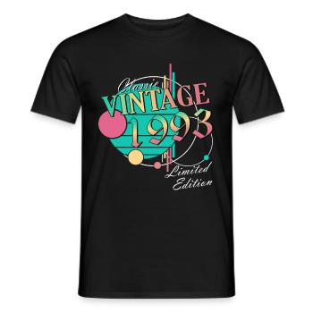 Millésime 1993 30e anniversaire Vintage Retro Limited - T-shirt homme - noir - Devant - AI Model Male 178 light (178cm)