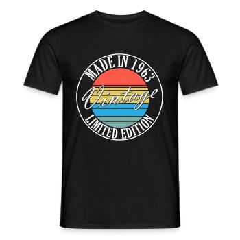 Original vintage, which was founded in 1963 - Men's T-Shirt - black - Front - AI Model Male 178 light (178cm)