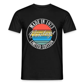 Limited Edition 1973 Geburtstag Jahrgang 1973 - Männer T-Shirt - Schwarz - Vorne - AI Model Male 178 light (178cm)