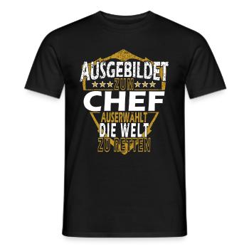 Chef Spruch - Männer T-Shirt - Schwarz - Vorne - AI Model Male 178 light (178cm)