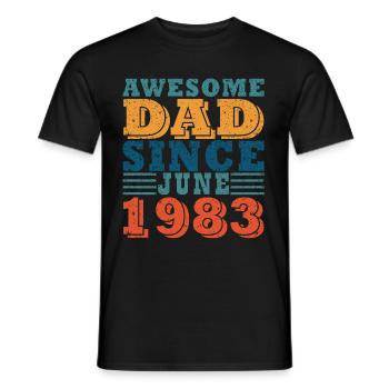 40th Birthday Man 40 Legendary since June 1983 - Men's T-Shirt - black - Front - AI Model Male 178 light (178cm)