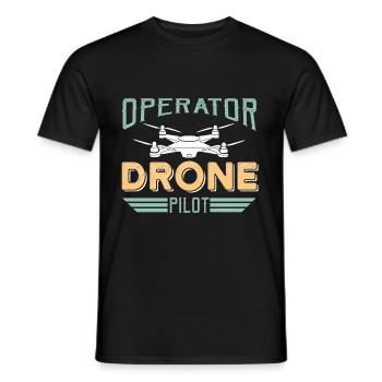 Pilote de drone - T-shirt homme - noir - Devant - AI Model Male 178 light (178cm)