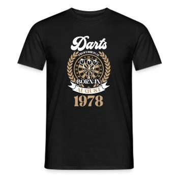 ÉDITION LIMITÉE 1978 FLÉCHETTES 46E ANNIVERSAIRE - T-shirt homme - noir - Devant - AI Model Male 178 light (178cm)