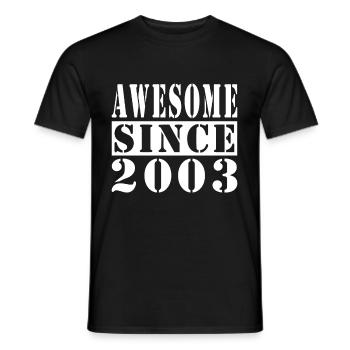 Vintage 2003 Anniversaire Rétro Vintage Cadeau - T-shirt homme - noir - Devant - AI Model Male 178 light (178cm)