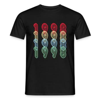 Anniversaire Année de naissance 1998 Millésime Année de naissance 1998 - T-shirt homme - noir - Devant - AI Model Male 178 light (178cm)