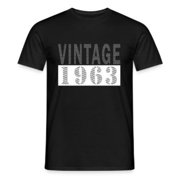 Vintage 1963 - Men's T-Shirt - black - Front - AI Model Male 178 light (178cm)