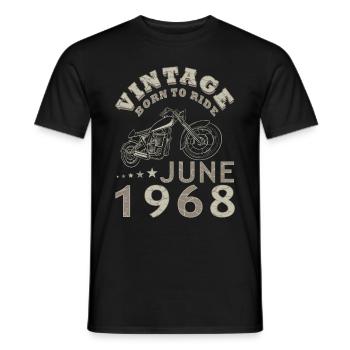Biker Motorrad Juni 1978 45 Jahre Spruch - Men's T-Shirt - black - Front - AI Model Male 178 light (178cm)