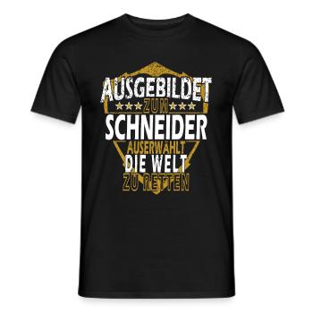 Schneider - Männer T-Shirt - Schwarz - Vorne - AI Model Male 178 light (178cm)