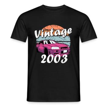 20. Geburtstag Geschenkidee Jahrgang 2003 - Männer T-Shirt - Schwarz - Vorne - AI Model Male 178 light (178cm)