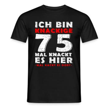 75 Jahre Geschenk 75 Geburtstag Birthday - Männer T-Shirt - Schwarz - Vorne - AI Model Male 178 light (178cm)
