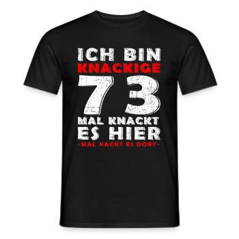 73. Geburtstag Mann Oldtimer Juli Jahrgang 1950 - Männer T-Shirt - Schwarz - Vorne - AI Model Male 178 light (178cm)