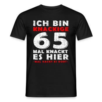 65 Jahre Geburtstagsgeschenk 65 Jahre - Männer T-Shirt - Schwarz - Vorne - AI Model Male 178 light (178cm)