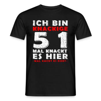 51. Geburtstag Geschenk - 51 Jahre - Männer T-Shirt - Schwarz - Vorne - AI Model Male 178 light (178cm)