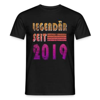 Original 2019 Jahrgang Vintage Geburtstag 2019 - Männer T-Shirt - Schwarz - Vorne - AI Model Male 178 light (178cm)