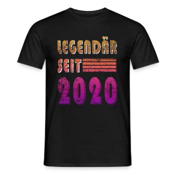 Original 2020 Jahrgang Vintage Geburtstag 2020 - Männer T-Shirt - Schwarz - Vorne - AI Model Male 178 light (178cm)