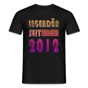 Original 2012 Jahrgang Vintage Geburtstag 2012 - Männer T-Shirt - Schwarz - Vorne - AI Model Male 178 light (178cm)