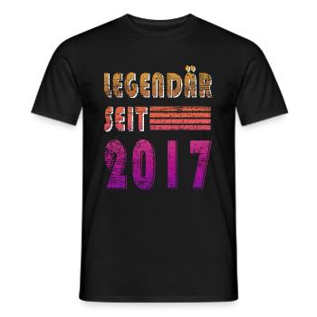 Original 2017 Jahrgang Vintage Geburtstag 2017 - Männer T-Shirt - Schwarz - Vorne - AI Model Male 178 light (178cm)