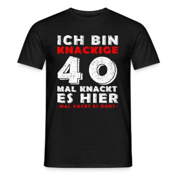 40 Jahre Geburtstag Geburtstag Erwachsenen - Männer T-Shirt - Schwarz - Vorne - AI Model Male 178 light (178cm)