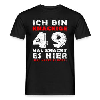 49. Geburtstag Mann Jahrgang 49 Jahre alt Spruch - Männer T-Shirt - Schwarz - Vorne - AI Model Male 178 light (178cm)