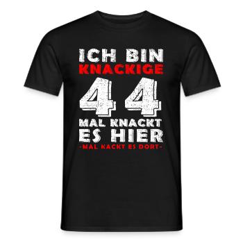 44. Geburtstag Mann Jahrgang 44 Jahre alt Spruch - Männer T-Shirt - Schwarz - Vorne - AI Model Male 178 light (178cm)