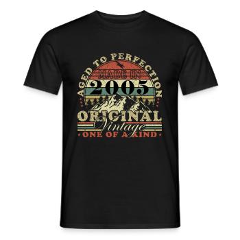 Born Gift Original 2005 Gift Idea 2005 - T-shirt homme - noir - Devant - AI Model Male 178 light (178cm)