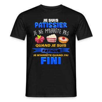 Je suis patissier Et J'Aime ça Cadeau Homme - T-shirt homme - noir - Devant - AI Model Male 178 light (178cm)