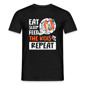 Koi Fish Japanese - Men's T-Shirt - black - Front - AI Model Male 178 light (178cm)