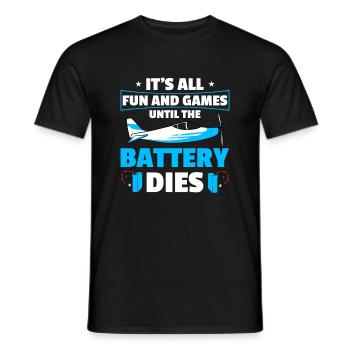 RC Airplane RC Airplane - Men's T-Shirt - black - Front - AI Model Male 178 light (178cm)