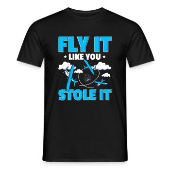 RC Airplane RC Airplane - Men's T-Shirt - black - Front - AI Model Male 178 light (178cm)