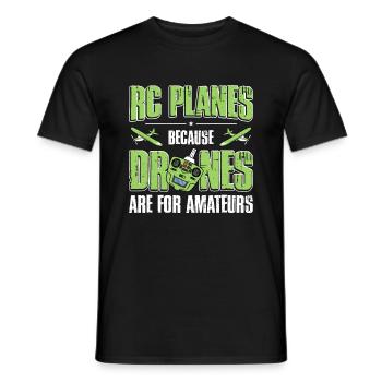 RC Airplane RC Airplane - Men's T-Shirt - black - Front - AI Model Male 178 light (178cm)